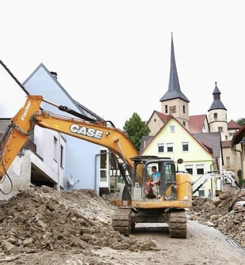 aufraeumarbeiten flutkatastrophe braunsbach